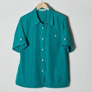 Travel Smith Teal Button Down